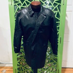 Marc Buchanan Pelle Pelle Vintage Long Leather Jacket Coat